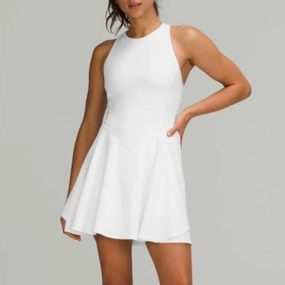 lululemon athletica Dresses & Skirts - LULULEMON Court Crush Athletic Dress Built-In Shorts with Pockets in White